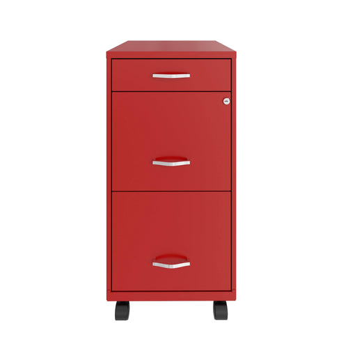 18in Deep 3 Drawer Mobile Metal File Cabinet N5528