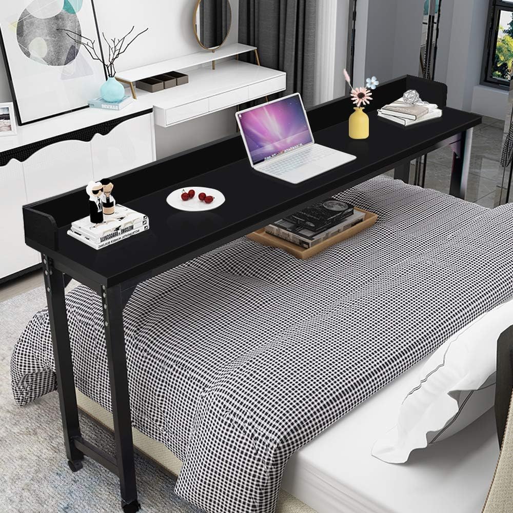 71 Inches Mobile Overbed Laptop Desk with Wheels V17802