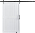White MDF Sliding Barn Door with Hardware Kit L622640