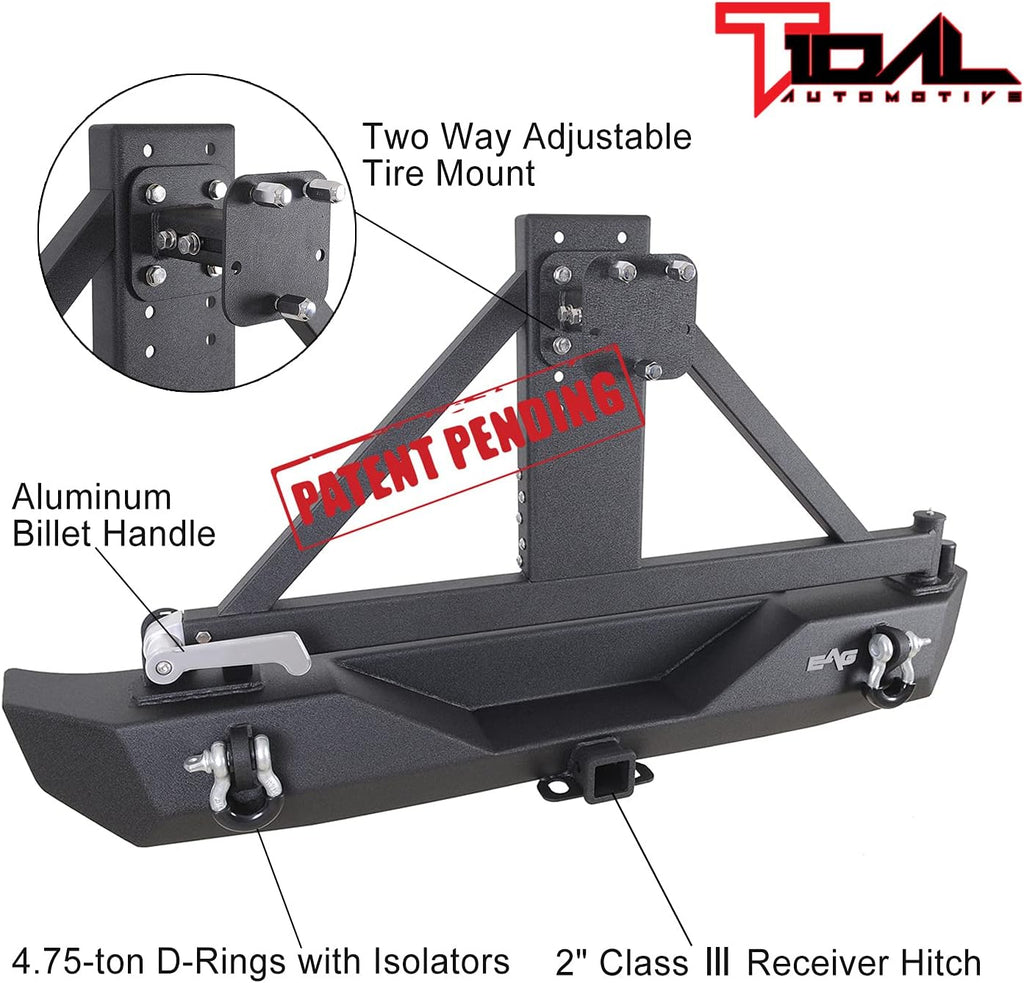Front and Rear Bumper with Tire Carrier Offroad Bumper Combo R650