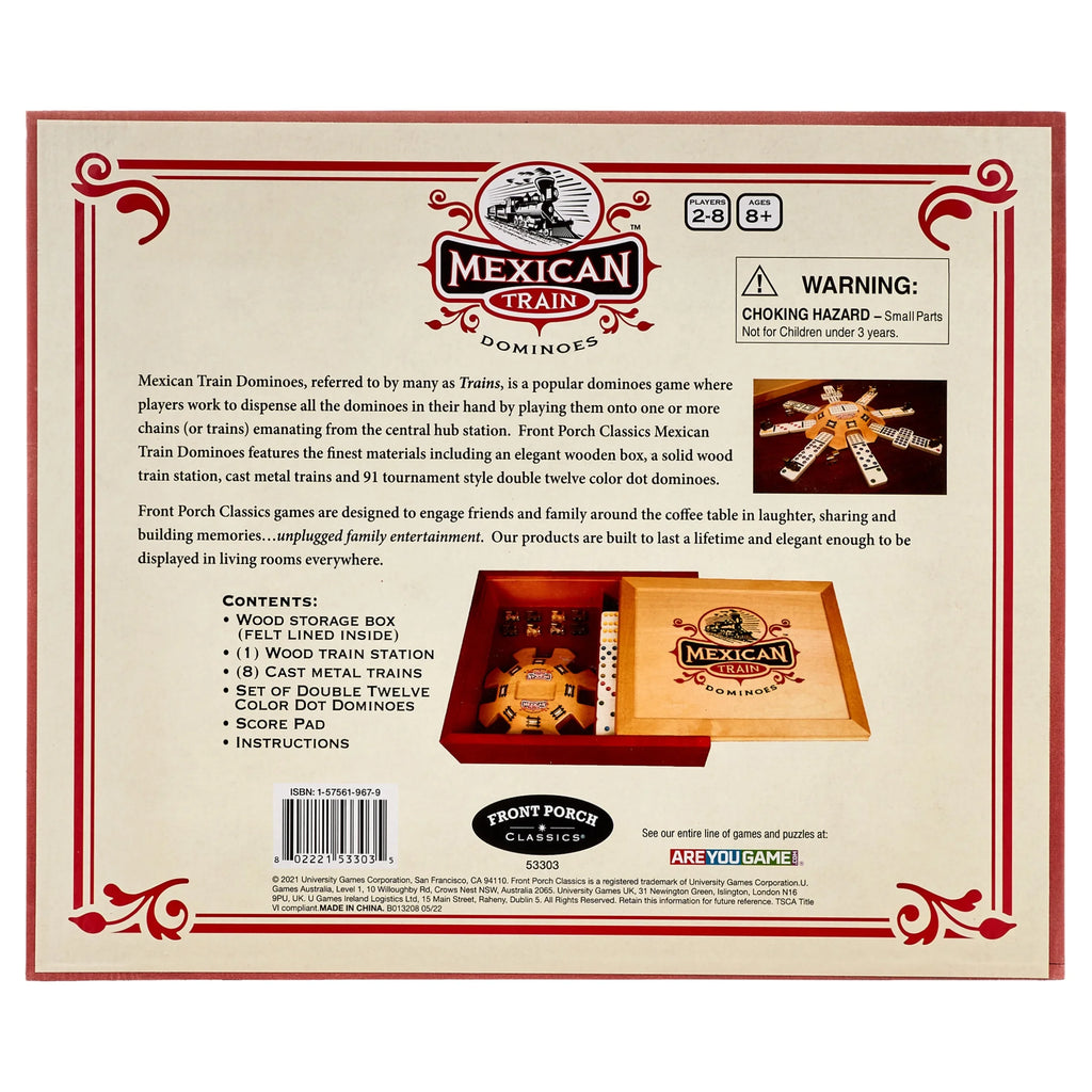 Mexican Train Domino Set in Wooden Collector Box B521307