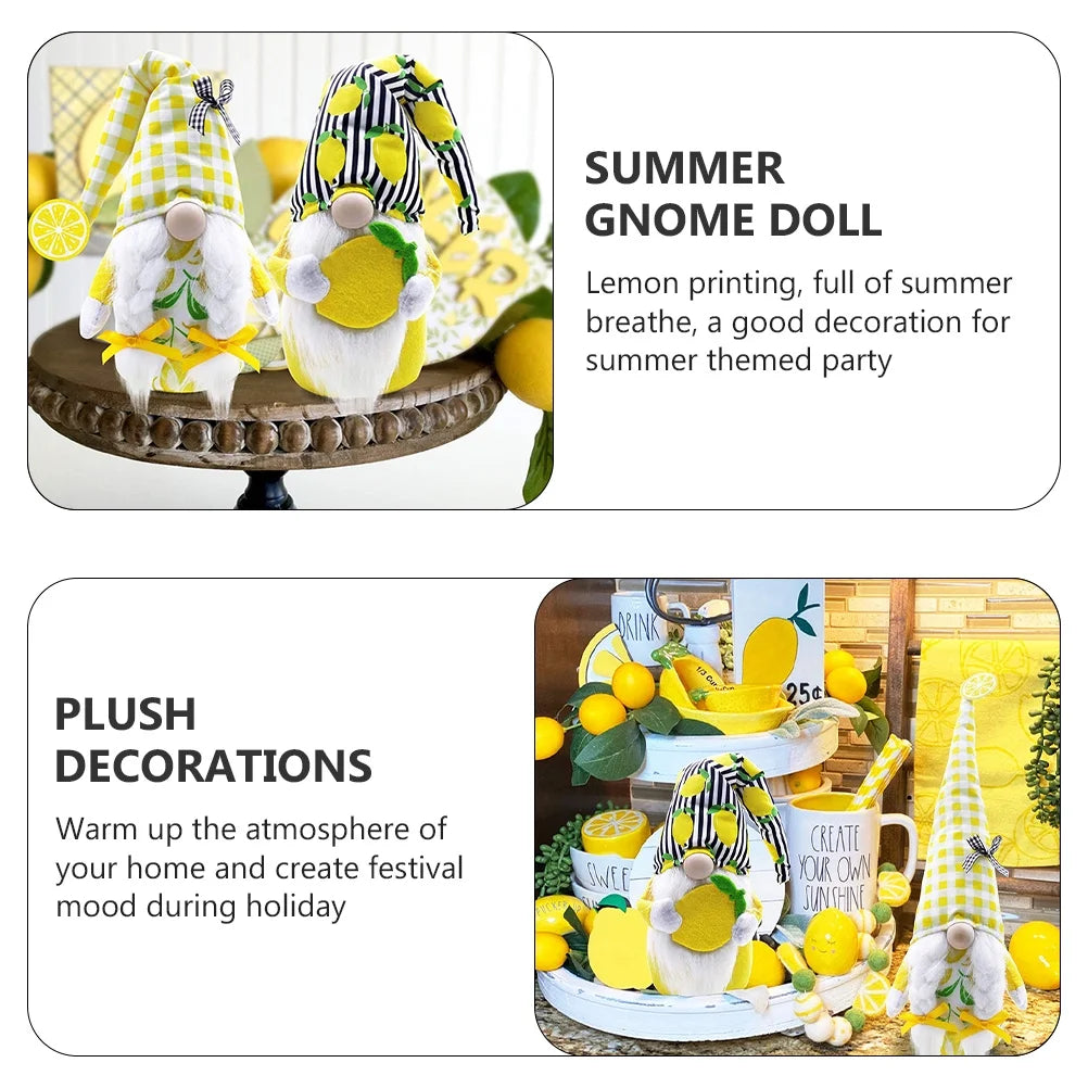 Lemon Faceless Old Man Plush Gnome Doll Toy I24766