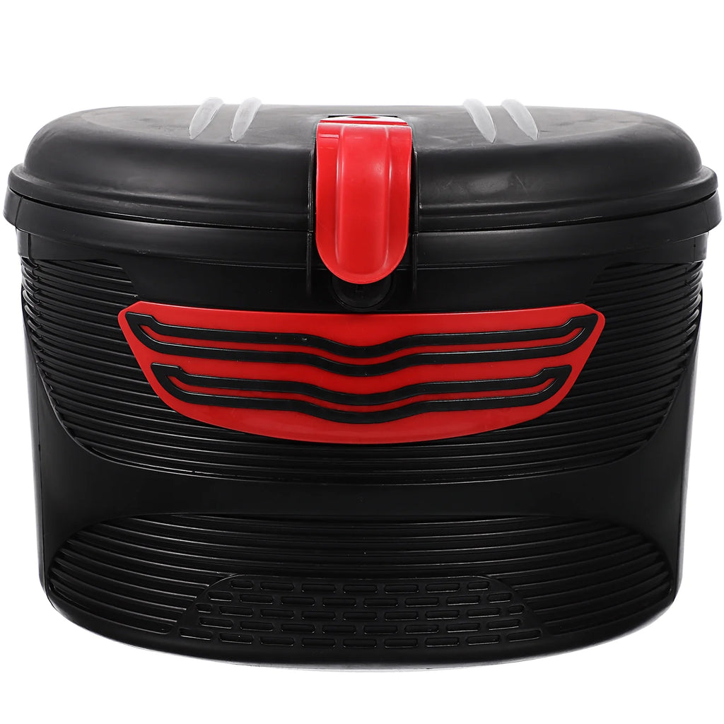 Red Electric Mountain Bike Front Frame Hanging Storage Basket with Lock W4188
