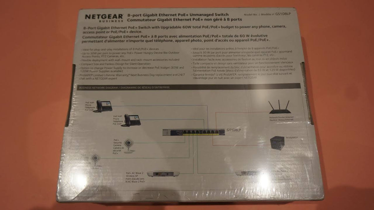 8 PoE+ Ethernet Ports Unmanaged Switch W1376