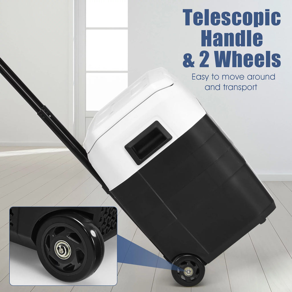 Portable Dual-Zone Car Refrigerator White B66424