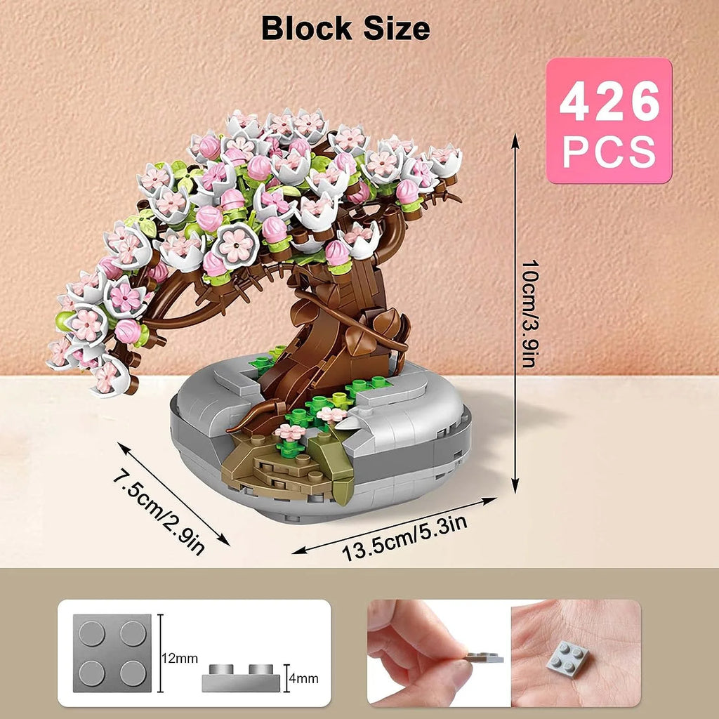 426Pcs Cherry Tree Plant Building Blocks Set N471
