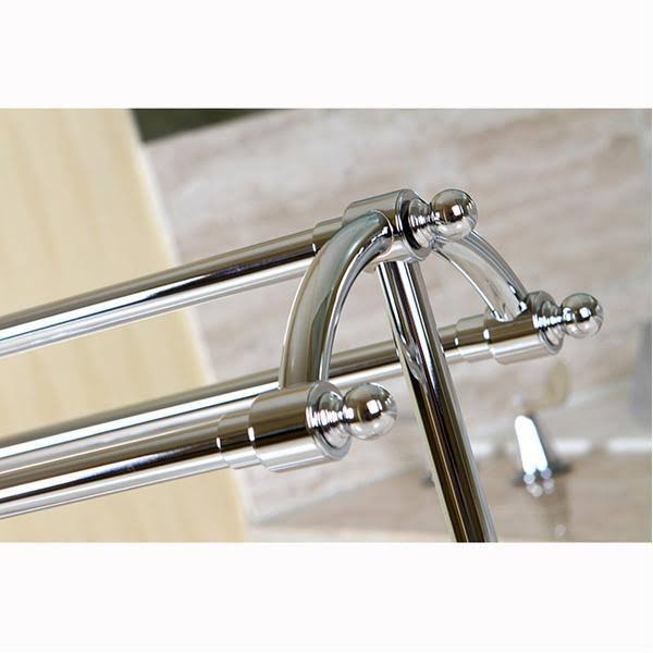 Satin Nickel Pedestal Towel Rack D72424