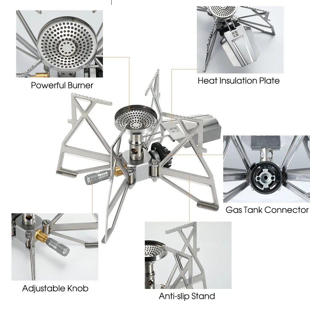 3300W Collapsible Stainless Steel Outdoor Stove Z495