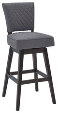 Espresso Finish Wood Swivel Tufted Barstool M482