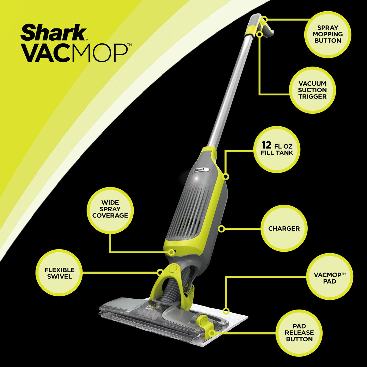 Cordless Hard Floor Vacuum Mop with Disposable Pad K4065