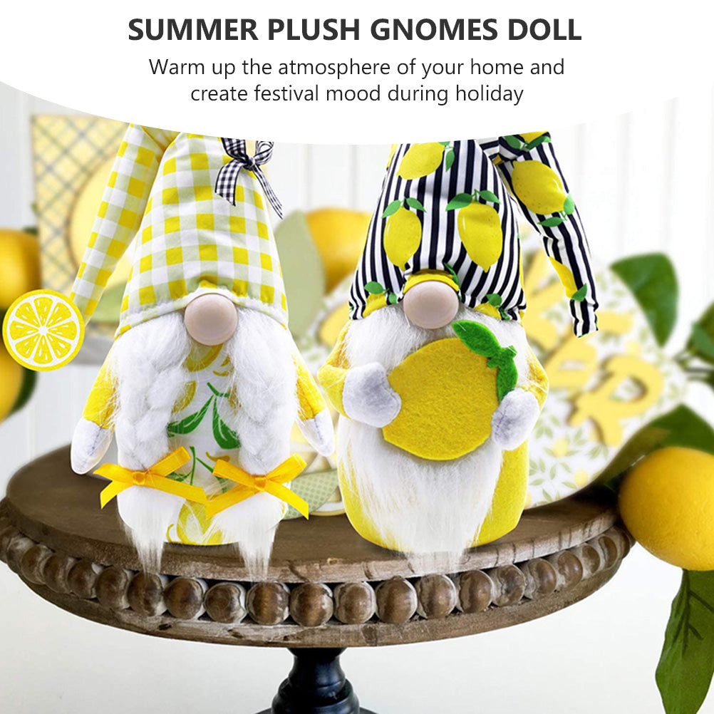 Lemon Faceless Old Man Plush Gnome Doll Toy I24766