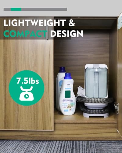 Portable Carpet Spot and Upholstery Cleaner, Lightweight Handheld Deep Cleaner Machine, White & Light Grey X682016
