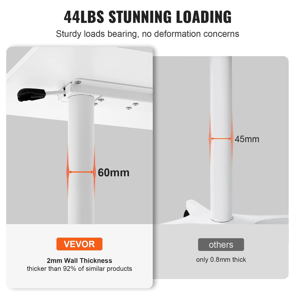 Mobile Standing Desk with 360° Swivel Wheels F45236