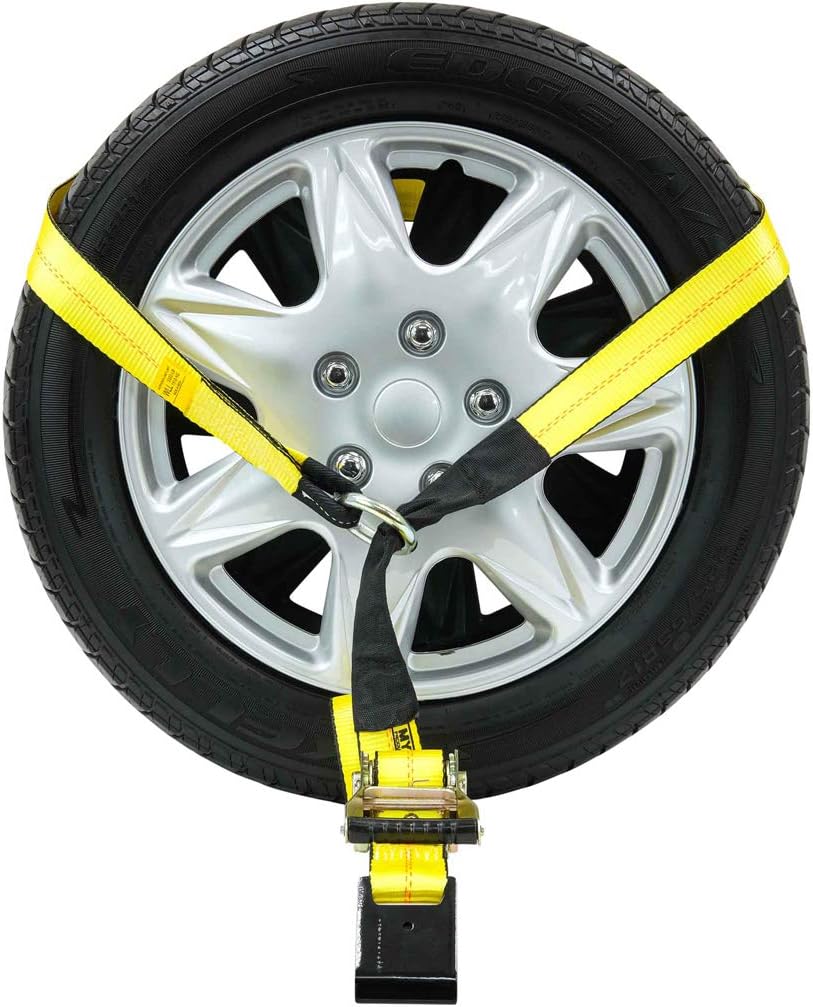 4 Pack 2 x 10' Car Tie Down Ratchet Strap with Flat Hook Y6029