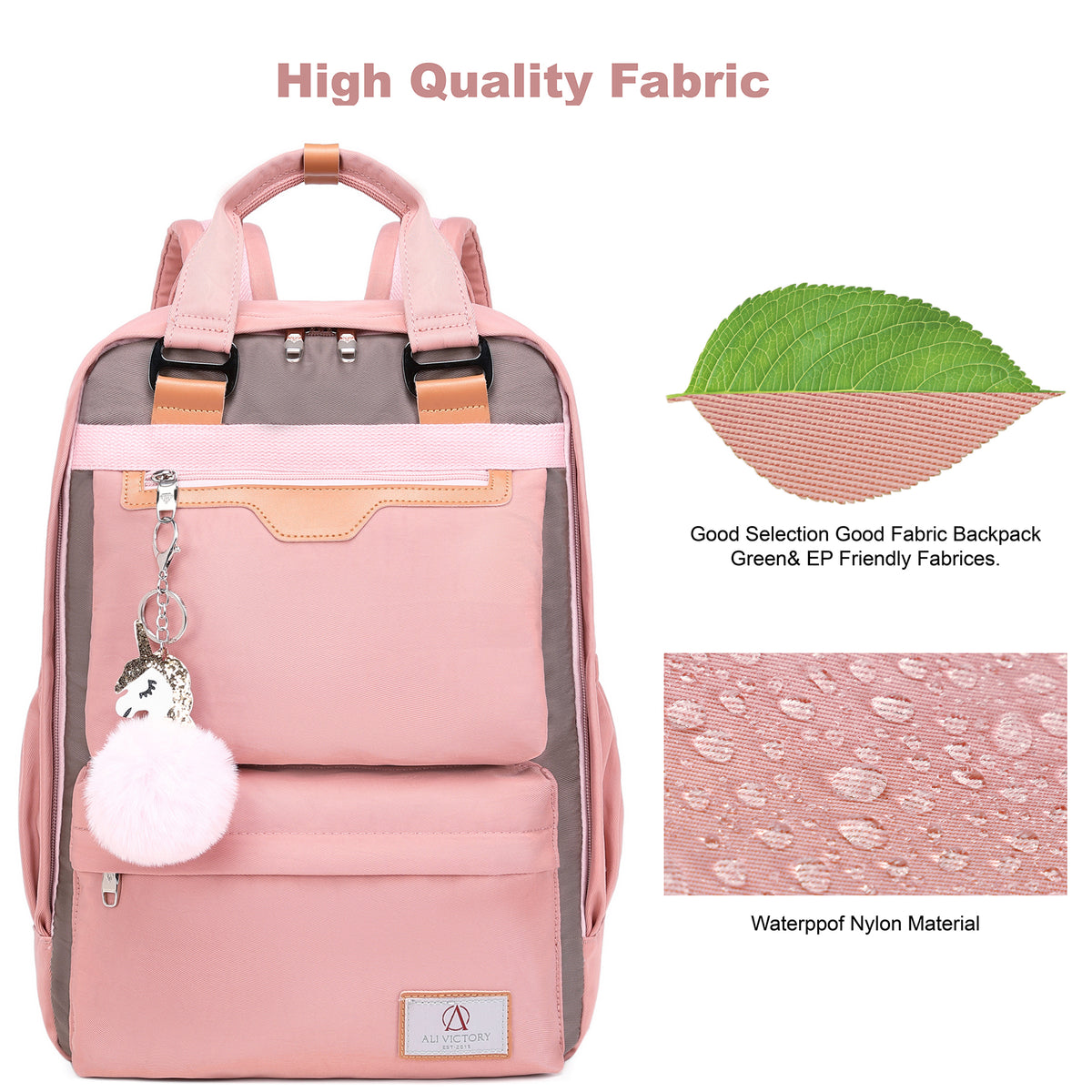 Pink Anti Theft Laptop Backpack K2750