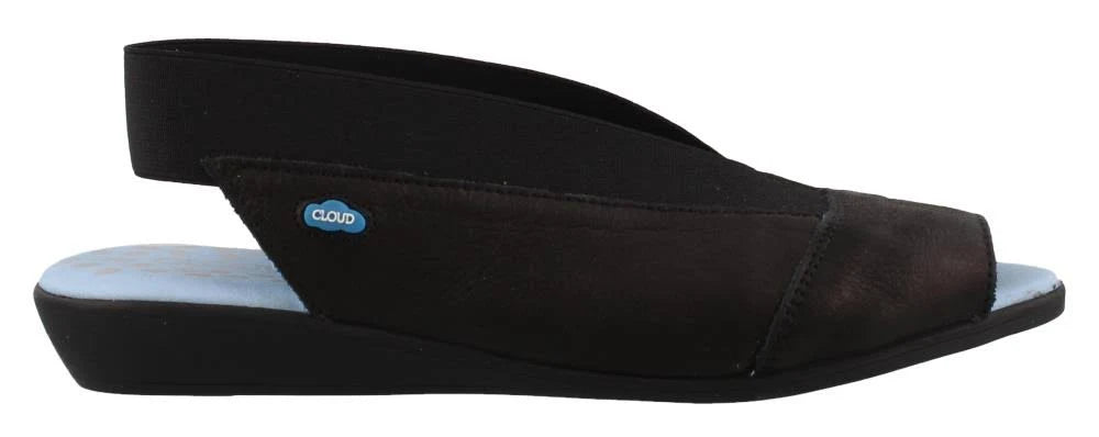 Black Leather Flat B728