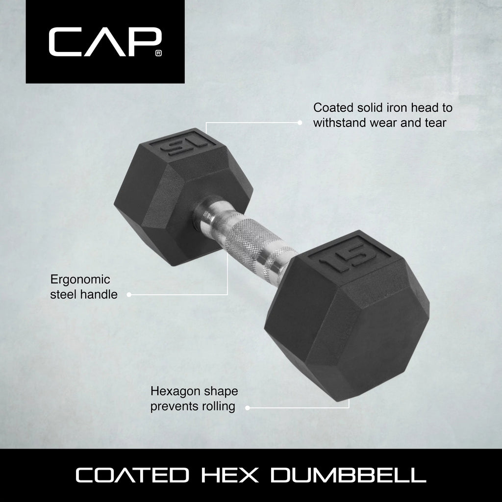 40 lbs Coated Hex Dumbbell I55465