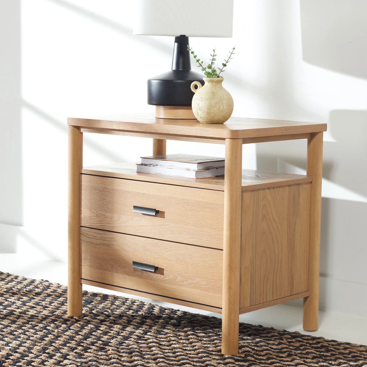 Modern 2 Drawer Nightstand R29846