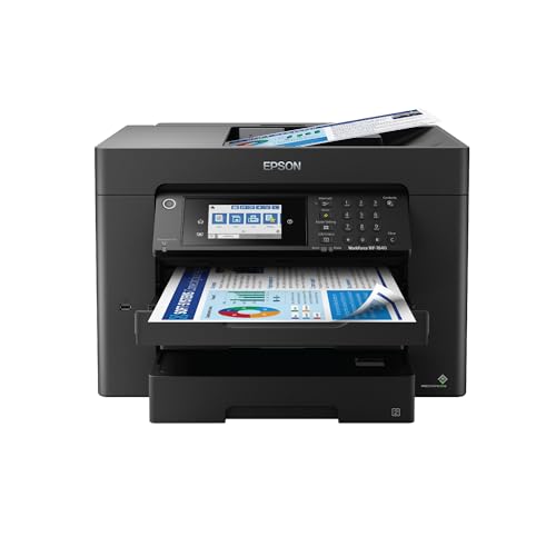 Wireless All-in-One Wide-Format Printer with Auto 2-Sided Print, Copy, Scan and Fax, 50-Page ADF, 500-sheet Paper Capacity, 4.3" Screen, Black K192011
