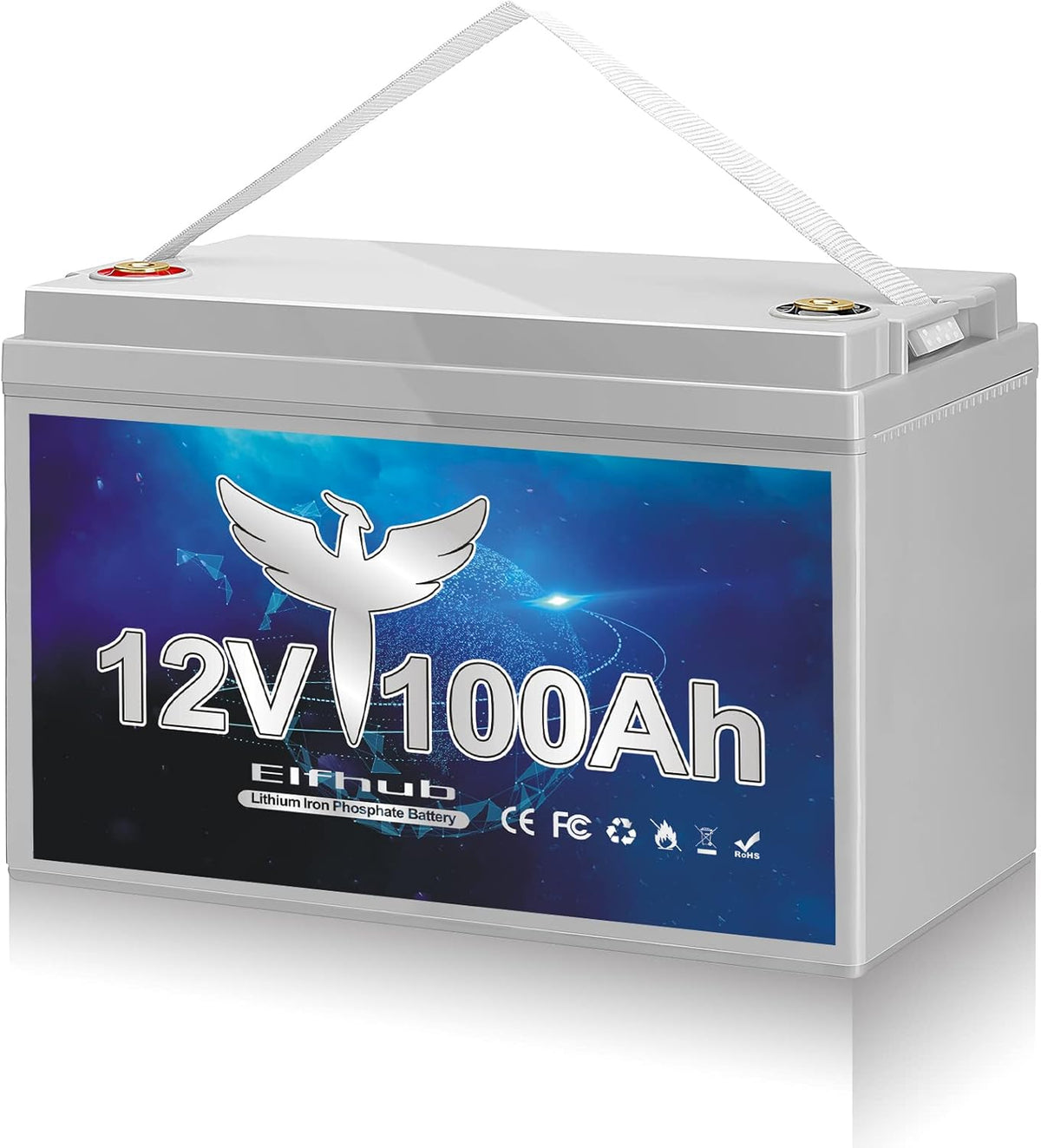 12V 100Ah Deep Cycle LiFePO4 Battery with Built-in BMS L643