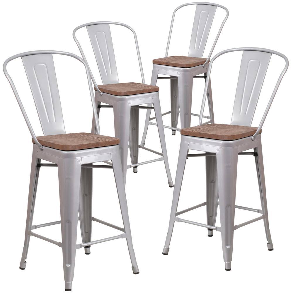 Silver Bar Stool (4-Pack) H11481