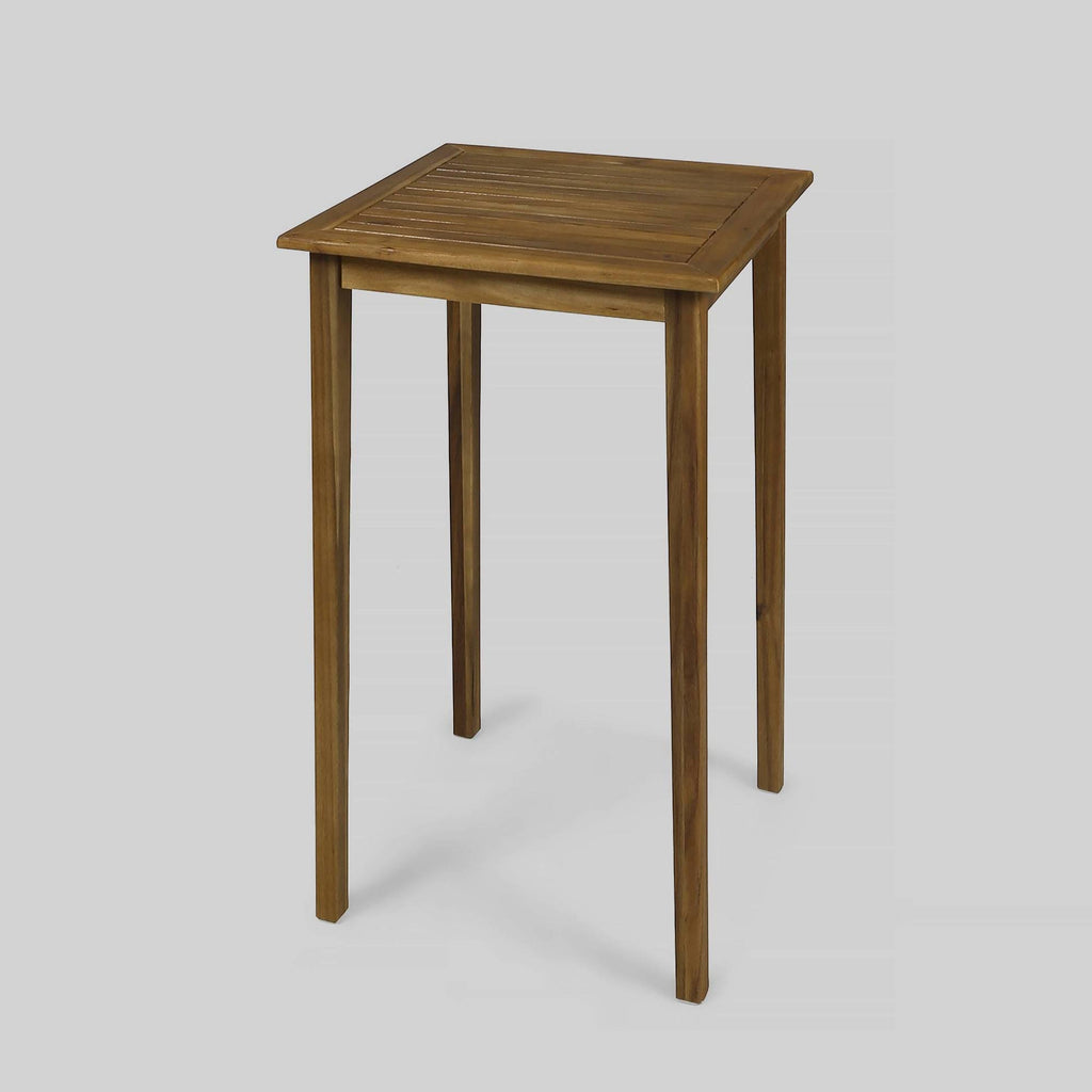 Acacia Wood Square Bar Table Q313298