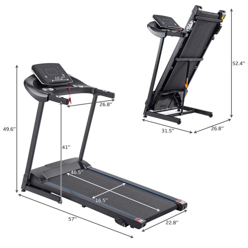 2.5HP Folding Treadmill with Incline L616