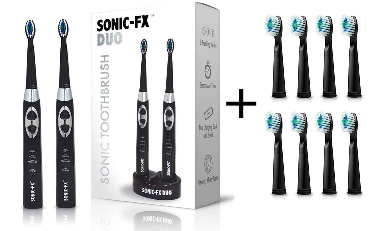 Black Electric Toothbrushes with 14 Brush Heads E8971