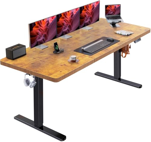 71 x 35 inch Electric Standing Desk with Thick T-Shaped Frame X353