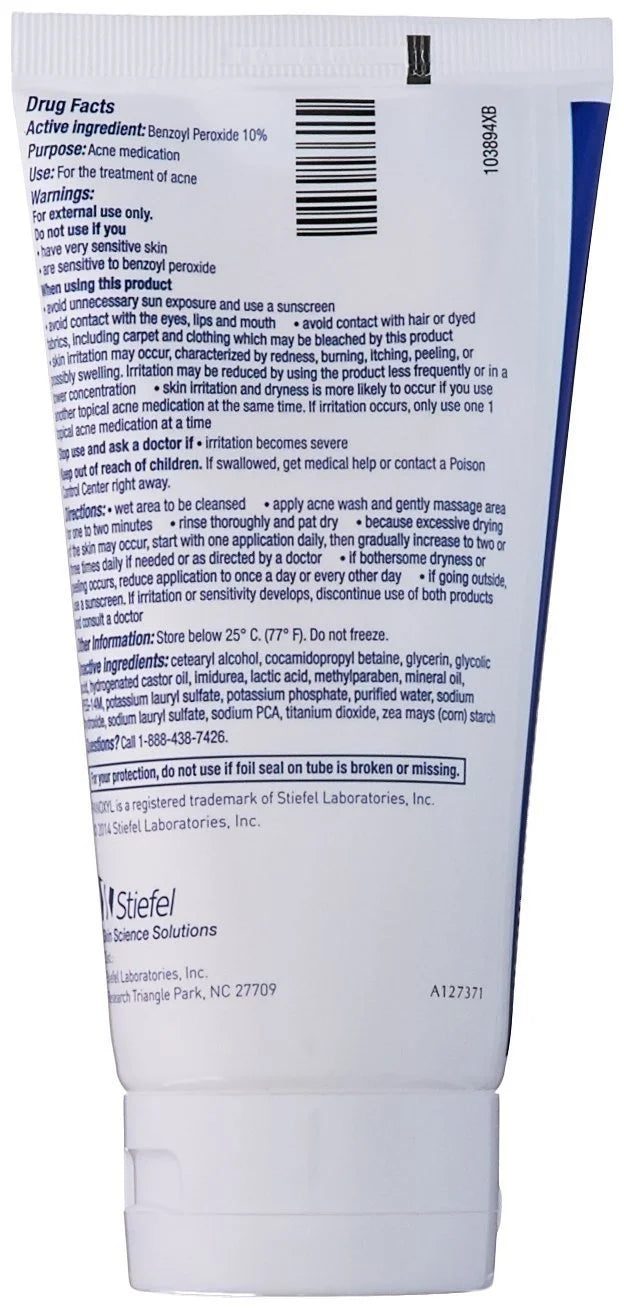 Benzoyl Peroxide Acne Foaming Face Wash 5.5oz 3-Pack B66646
