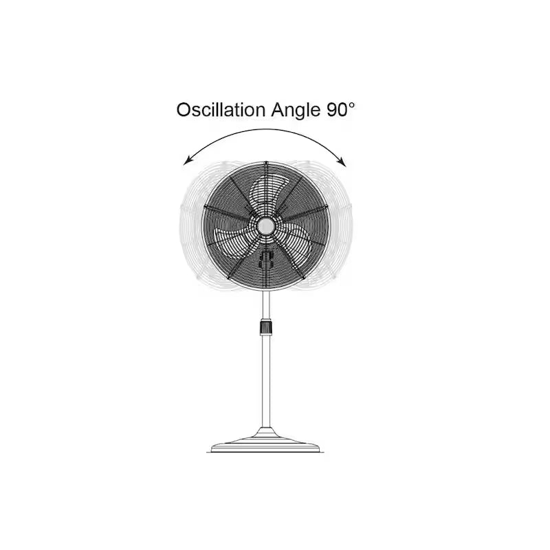 Black Oscillating Pedestal Fan L38344