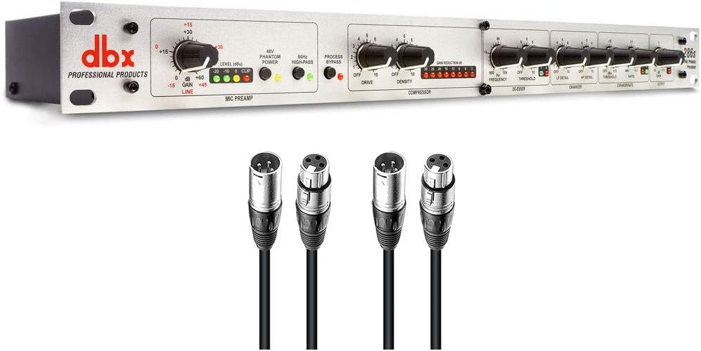 Preamplifier Channel Strip Mic Pre Amp with 2x 25' XLR Cables V89217