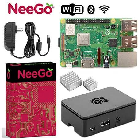 Raspberry Pi 3 B+ Black Case, 2.5A Power Supply & Heatsinks N24281