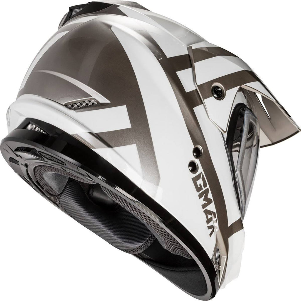 Matte Black Red White Dual-Sport Snow Helmet K82930