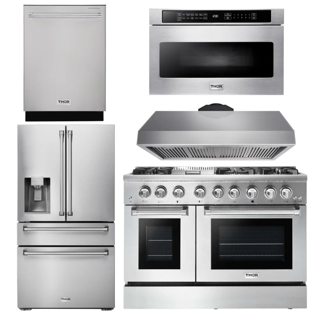 48 Dual Fuel Range, Range Hood, Refrigerator, Dishwasher, Microwave D2274