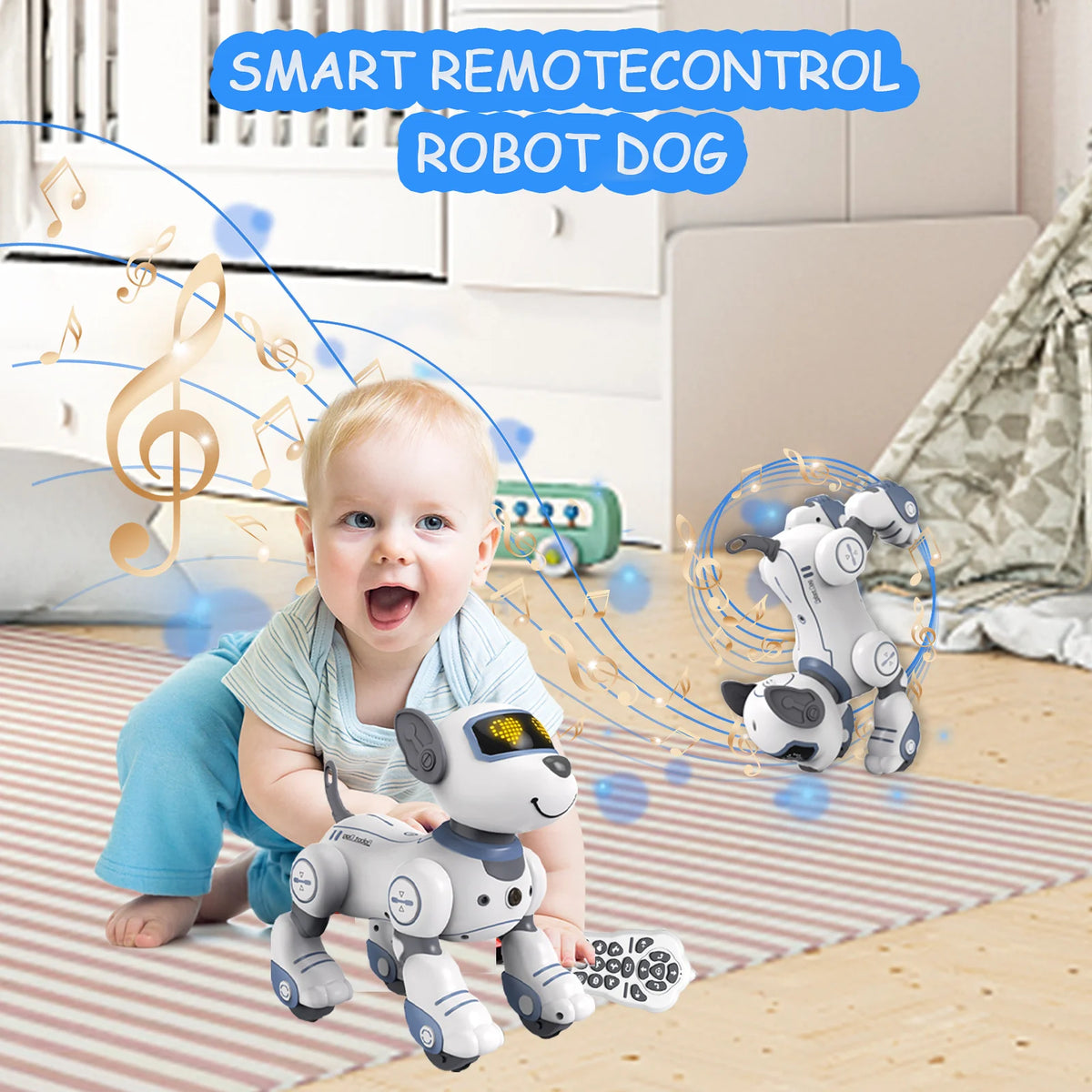 Robot Dog Toy with Interactive Touch Sensors V7491
