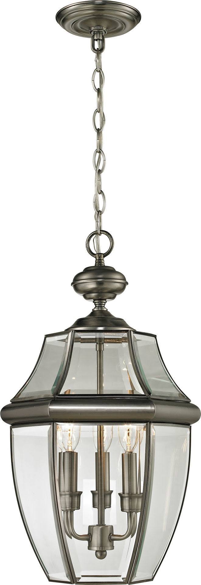 3-Light Hanging Lantern Antique Nickel F13702