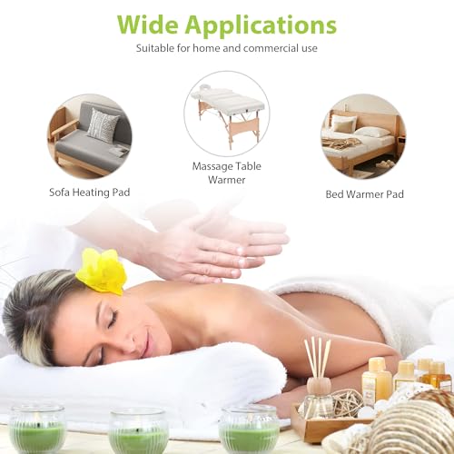 Massage Table Warmer Heating Pad with Timer, 9 Heat Settings, 30" x 71" Y579