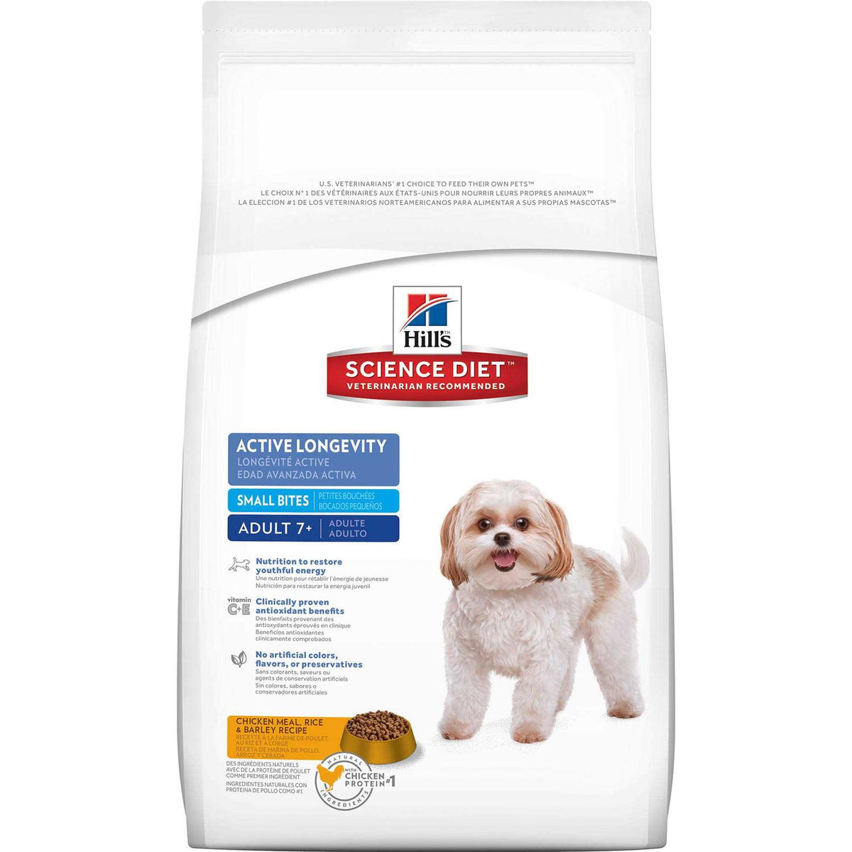 Adult 7+ Small Bites Chicken Meal Dry Dog Food Y96771