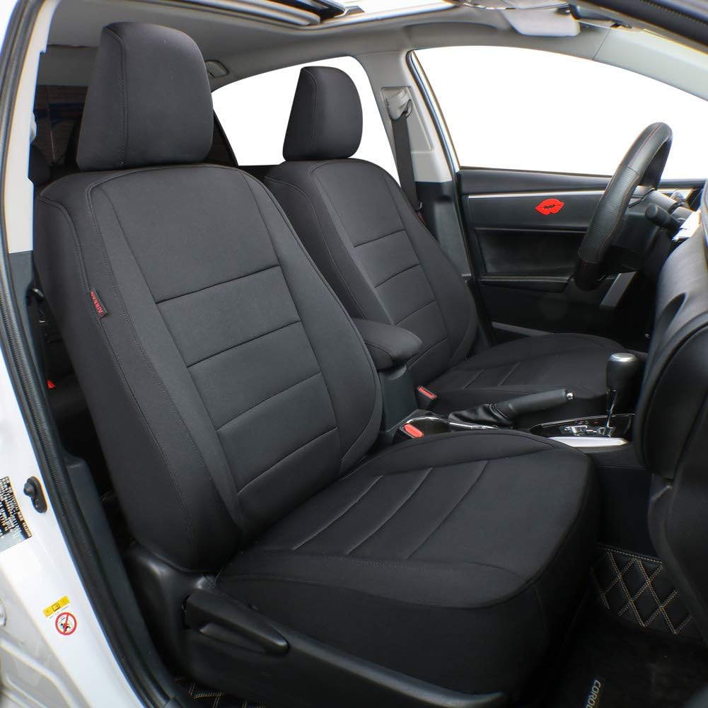 Full Set Car Seat Covers Leatherette Black P6674