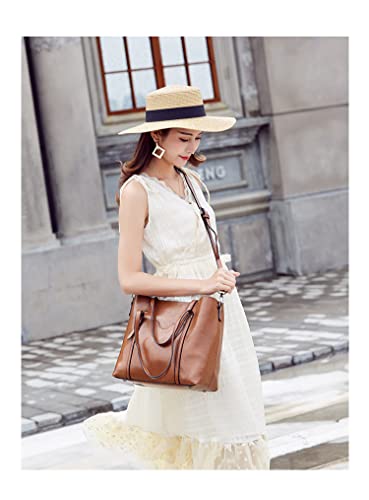 Large Vegan Leather Crossbody Tote Bag G78237