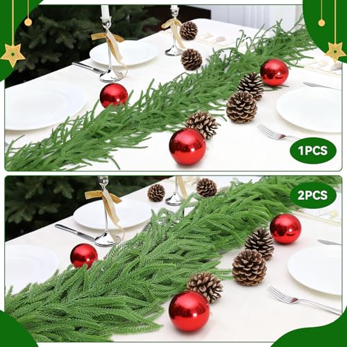 9FT Artificial Norfolk Pine Christmas Garland T40578