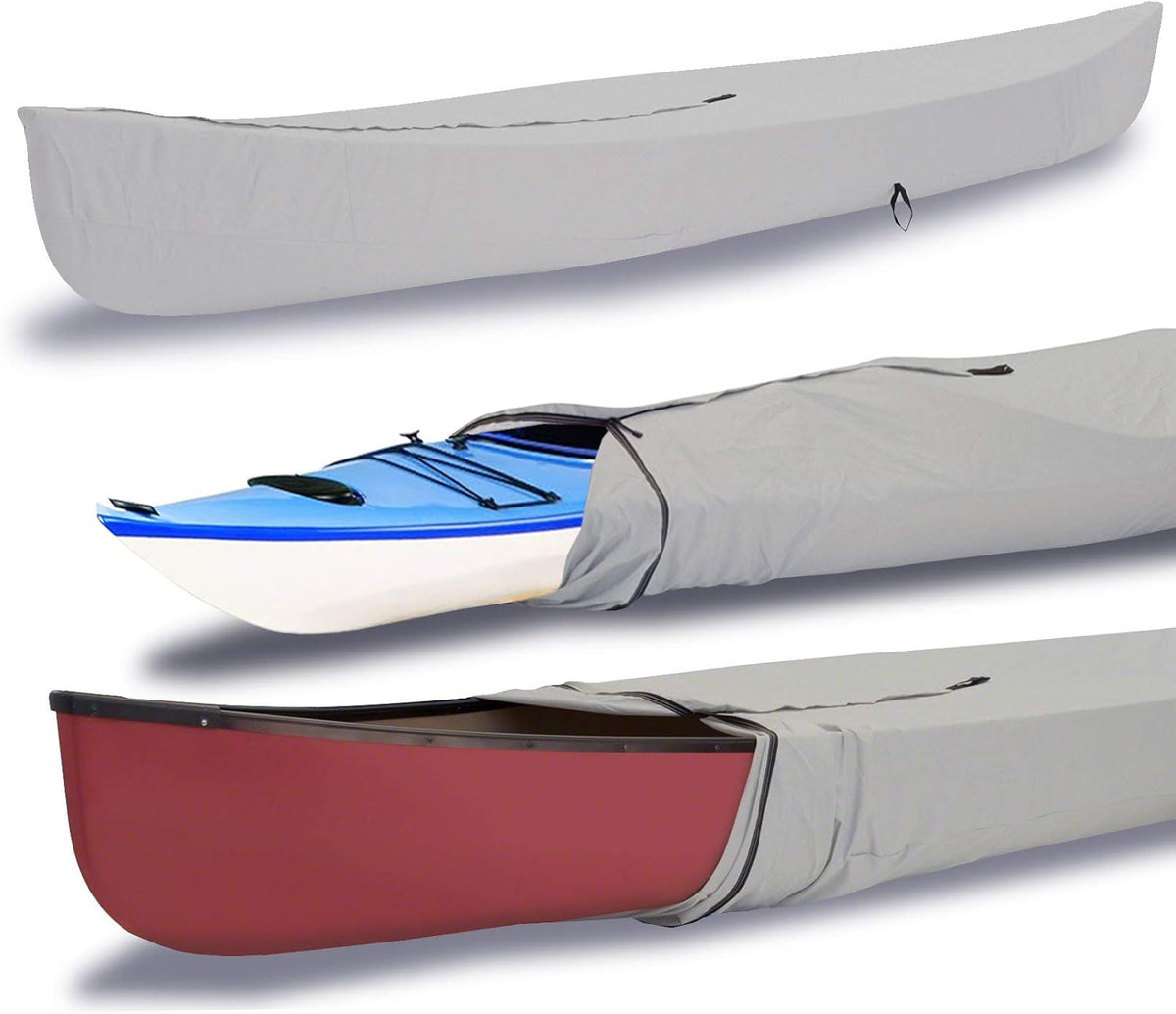 Navy Waterproof Polyester Canoe Kayak Boat Storage Cover, Pack of 2 H728