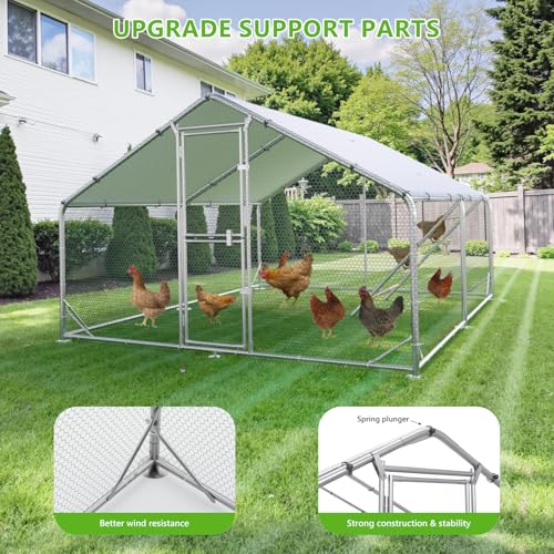 Large Metal Chicken Coop with Anti-UV Cover M394