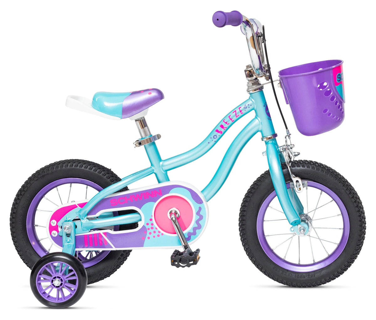 Teal 12 Kids Bike with Basket C480457