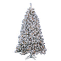 7ft Pre-Lit Flocked Pine with 500 Clear Lights Green S868