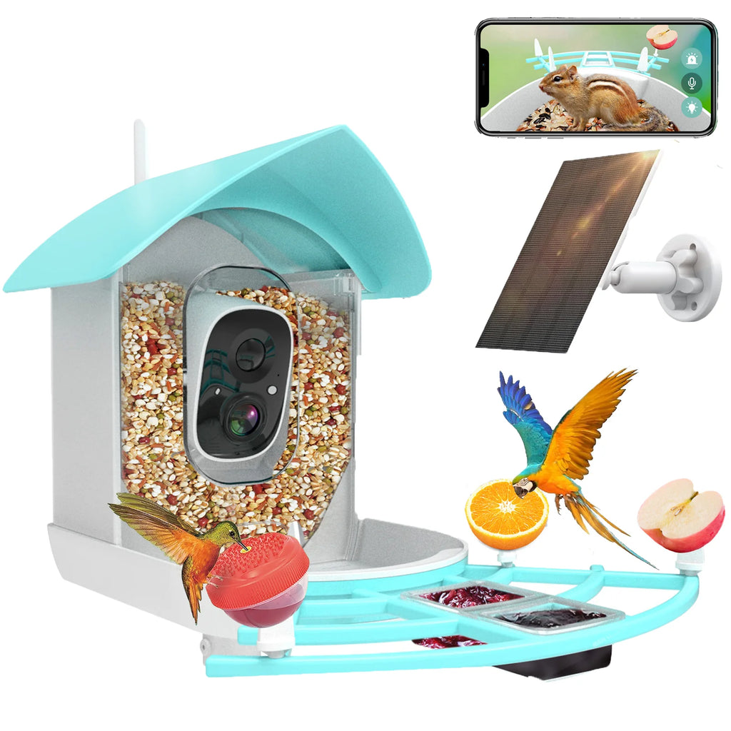 Solar-Powered WiFi 1080P Camera Bird Feeder Z43598