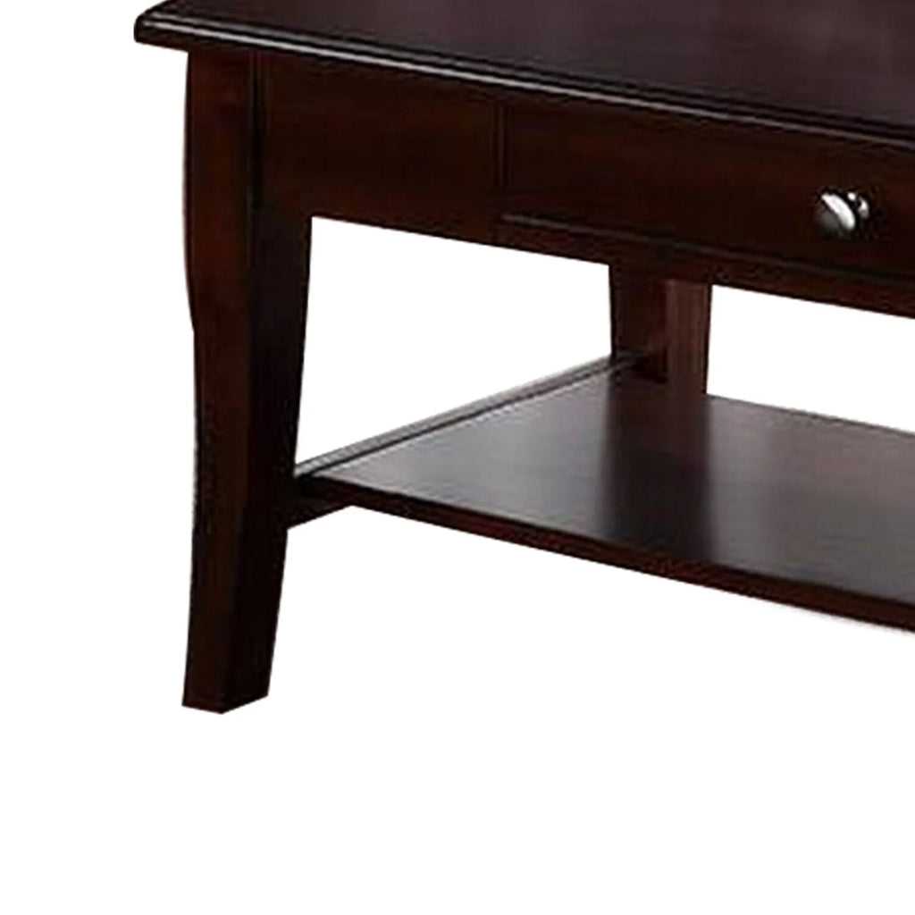 48 Inch Wood Coffee Table with 1 Drawer J589244