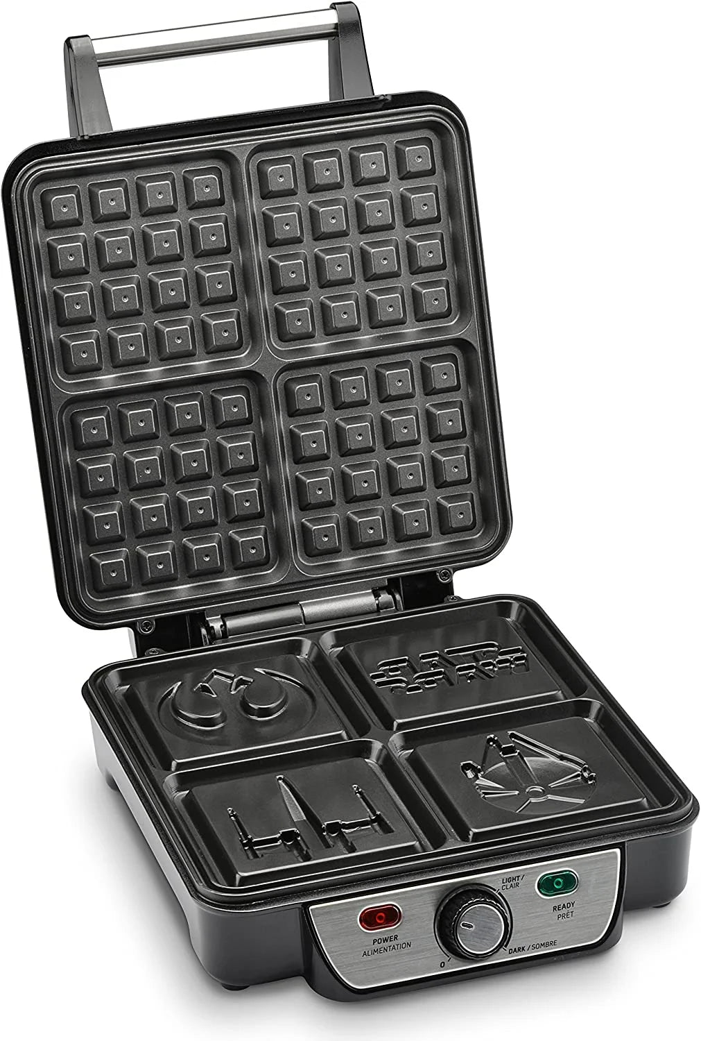 Black 4-Waffle Maker E1196
