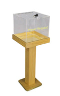 Wood Acrylic Floor Standing Donation Box Q40378